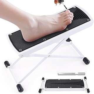 Pedicure Foot Rest, 6 Heights Adjustable Non-Slip Foot Stand for Pedicure, Foldable Pedicure Stool Tool for Easy at Home Pedicures, No More Bending or Stretching