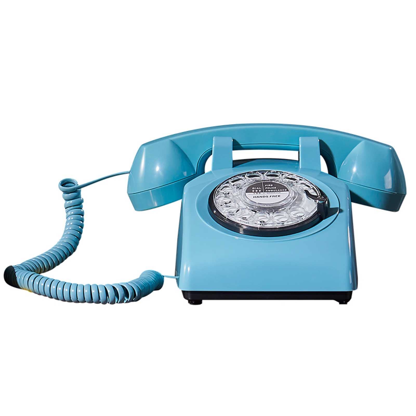 Téléphone à cadran rétro bleu pour sublimer la décoration de votre salon