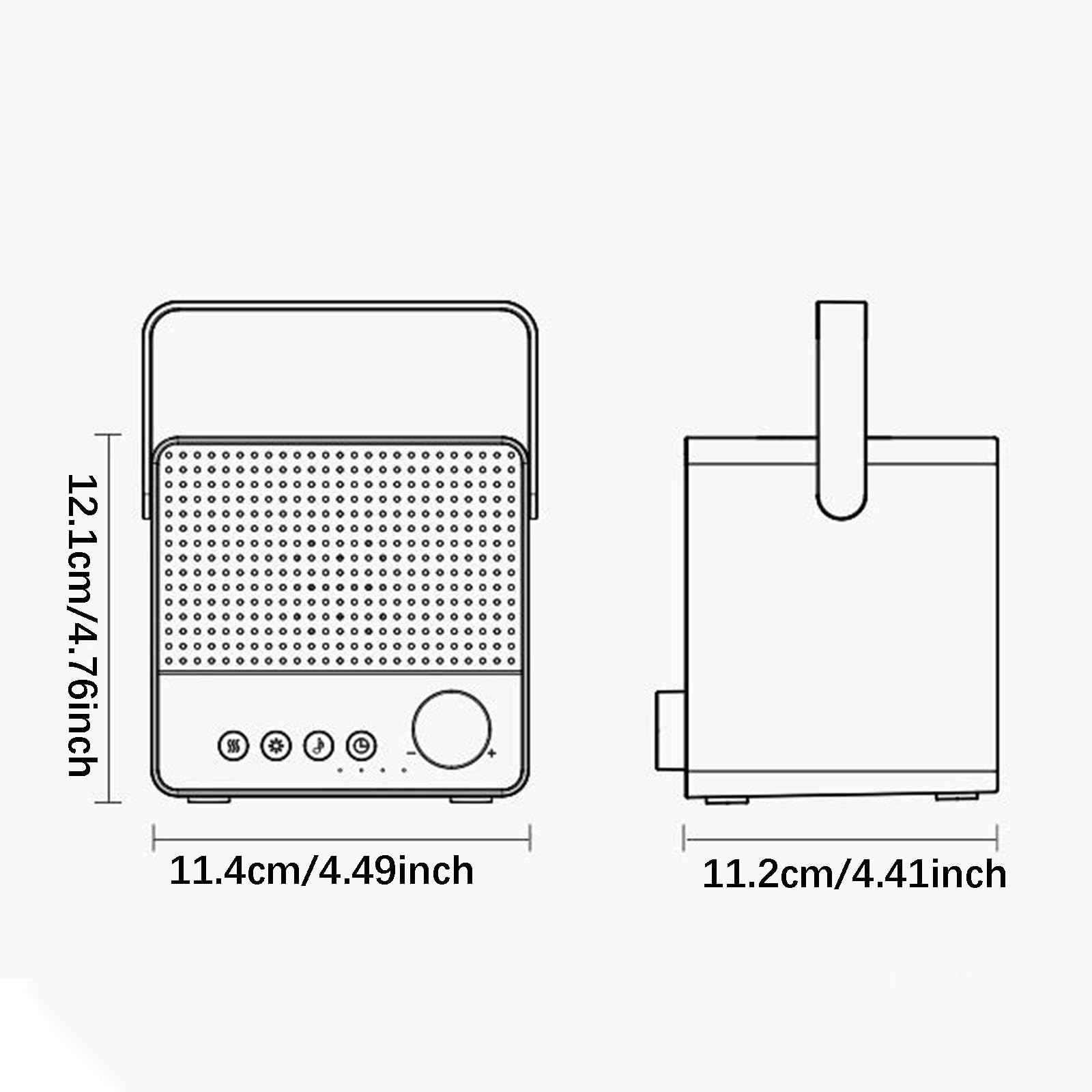 Difusor de aceite esencial con altavoz Bluetooth y llama simulada, difusor de aromaterapia de 120 ml con 4 sonidos, batería de 4000 mAh, apagado automático para dormitorio, oficina, viajes
