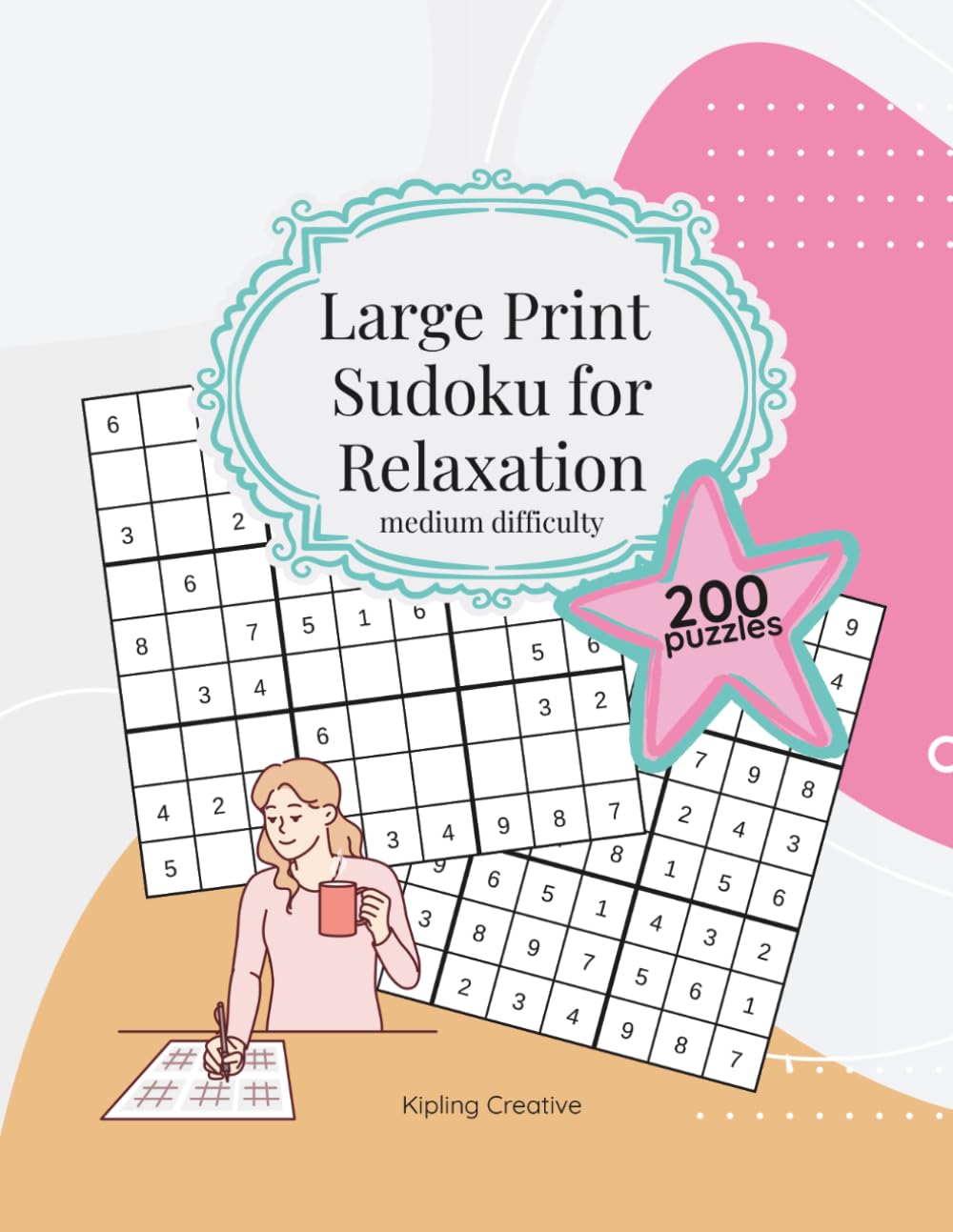 Large Print Sudoku for Relaxation: 200 Medium Difficulty Puzzles (Relaxing Activity Books for Adults)