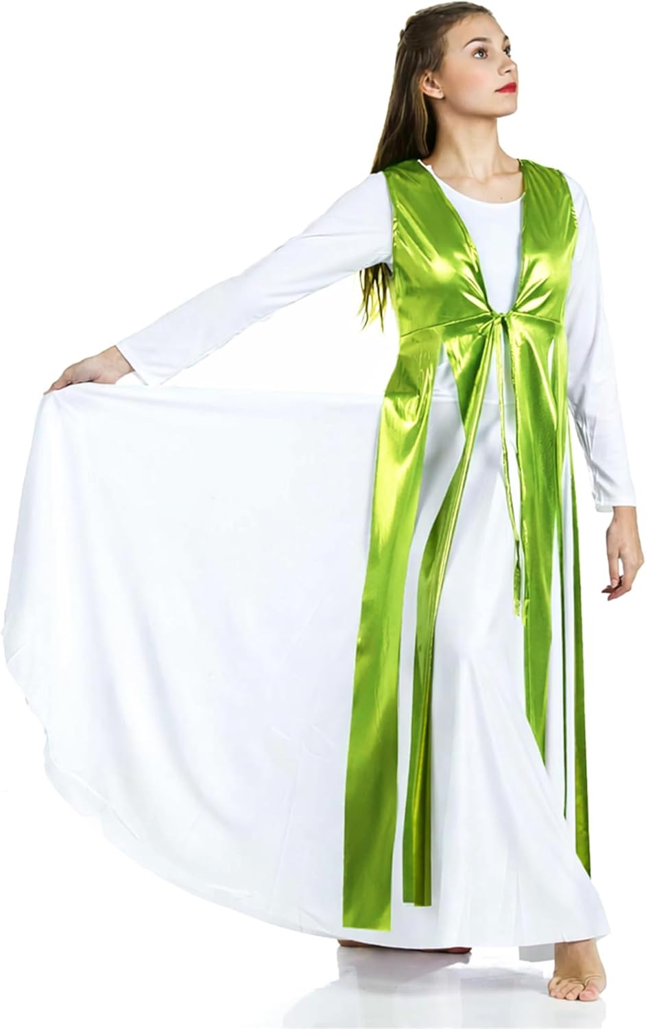 Danzcue Metallic Streamer Tunic Worship Dance Praise Dance Tunic (Dress Not Included)