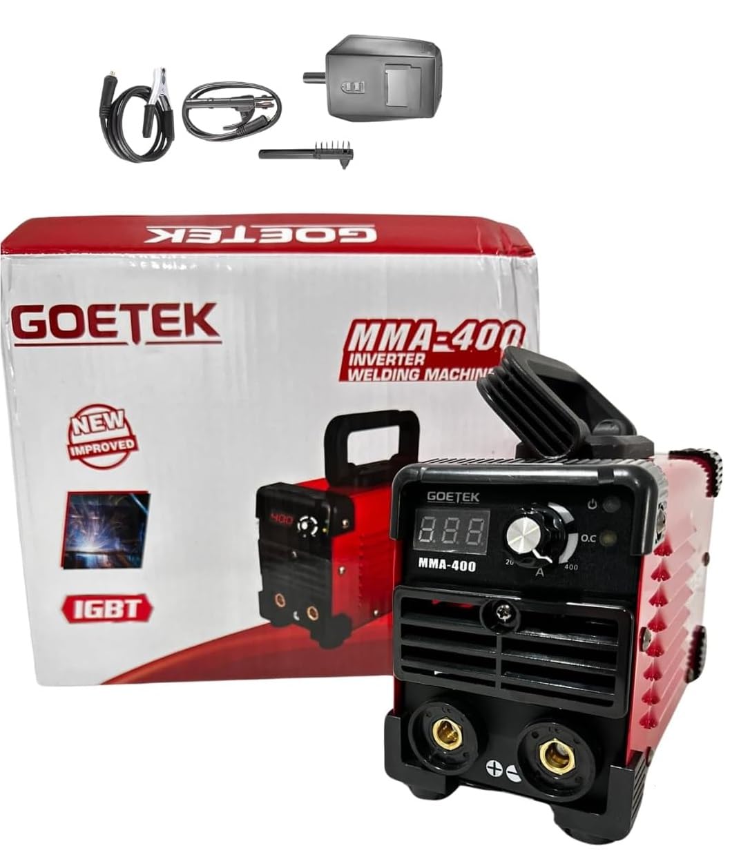 21 SHOP® Saldatrice Inverter Mini MMA 400A Ultra Compatta IGBT DC, VRD, Display LED, Saldatura ad Elettrodo e Lift TIG, Potente, portatile e maneggevole