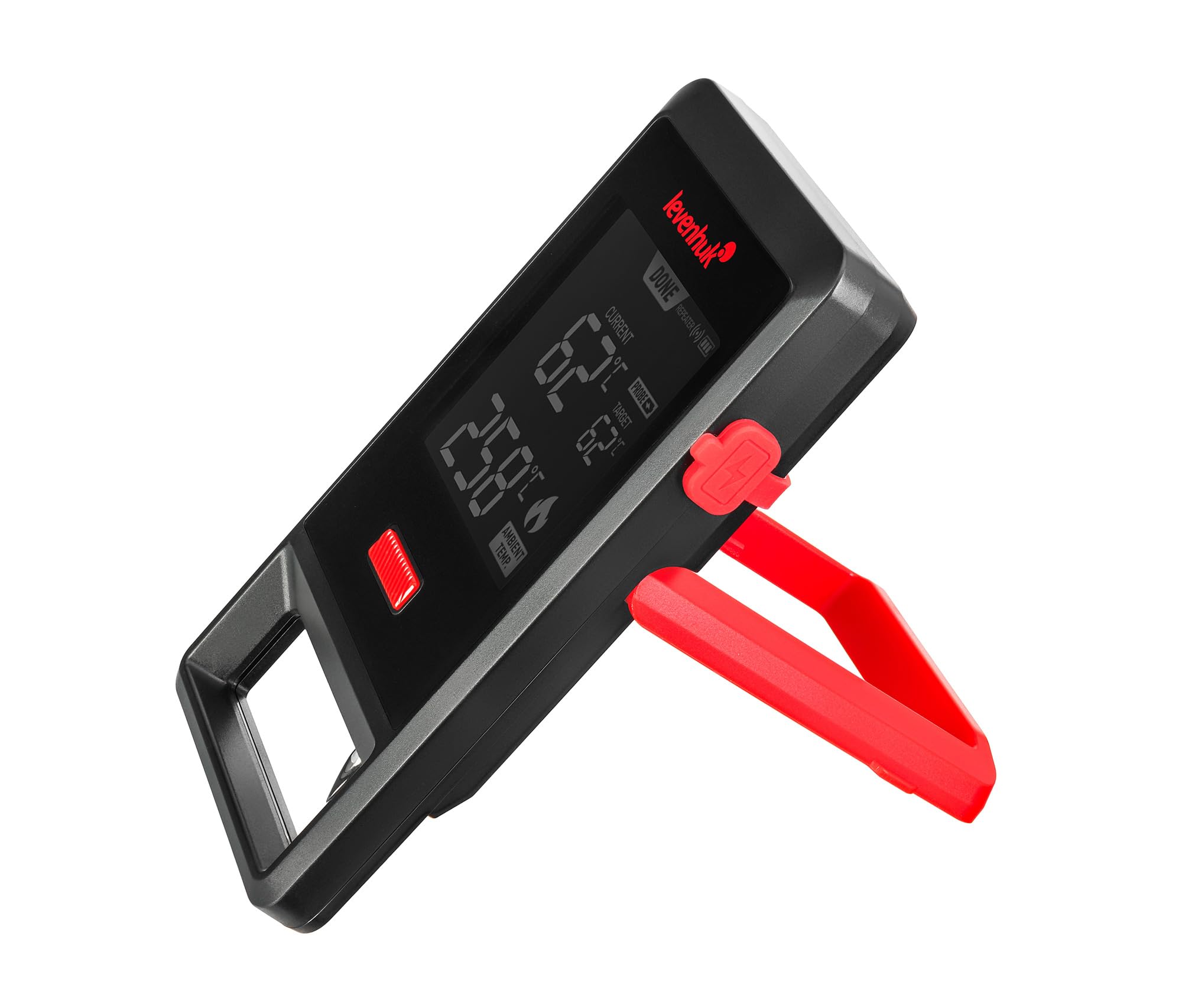 Levenhuk BT30 BT30 bezprzewodowy termometr do mięsa z cyfrową sondą do natychmiastowego odczytu, LCD, timerem i alarmem, kompatybilny z aplikacją Bluetooth, BBQ, piekarnikiem, grillem i wędzarnią