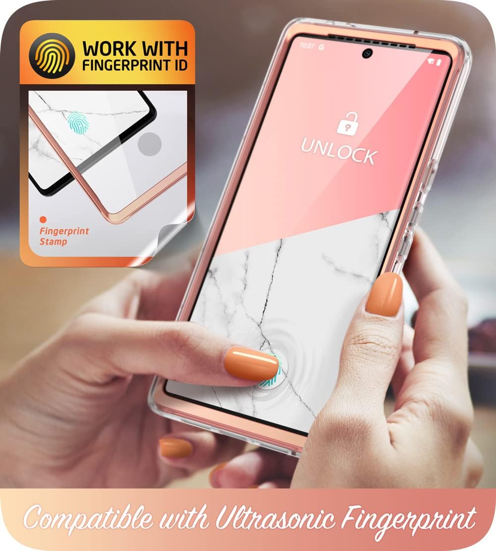 i-Blason Cosmo Protective Case for 6.7-Inch Google Pixel 6 Pro (2021), Marble Pink