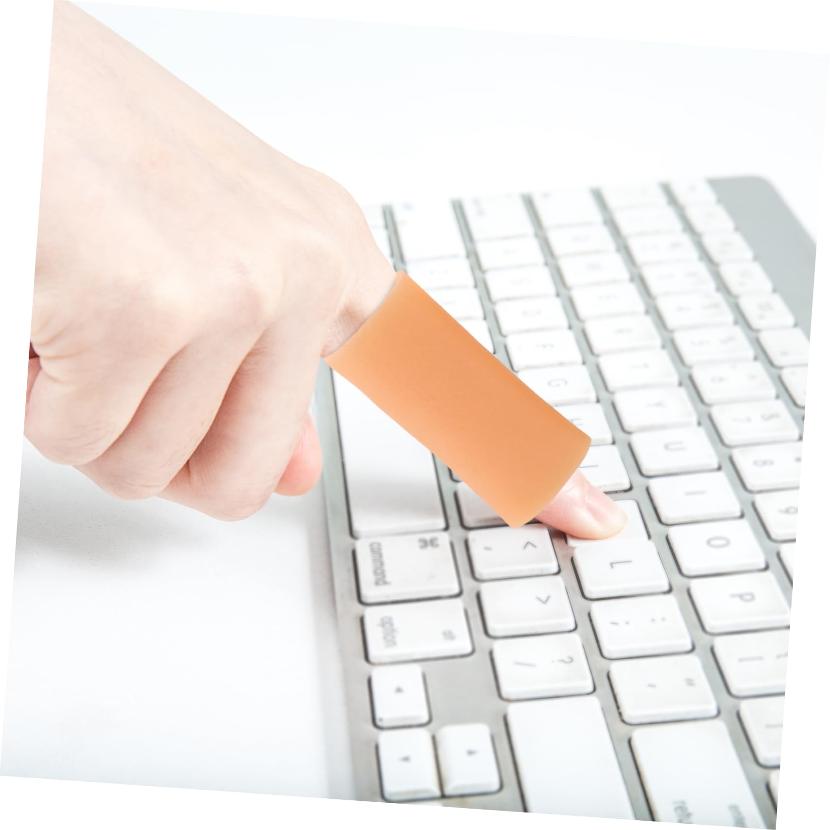 FOMIYES Sets Finger Sleeves Protectors Anti-wear Joint Cover Finger Support for Typing Gaming Silicone Pairs