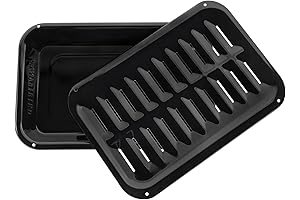 Porcelain 9 x 7 Small Broiler Pan with Rack