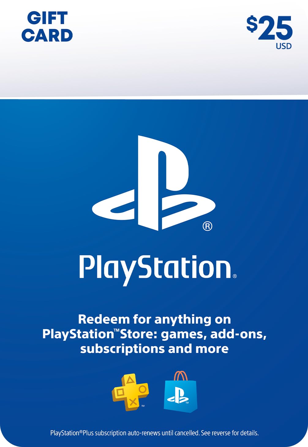 PlayStation Store Physical Gift Card - $25