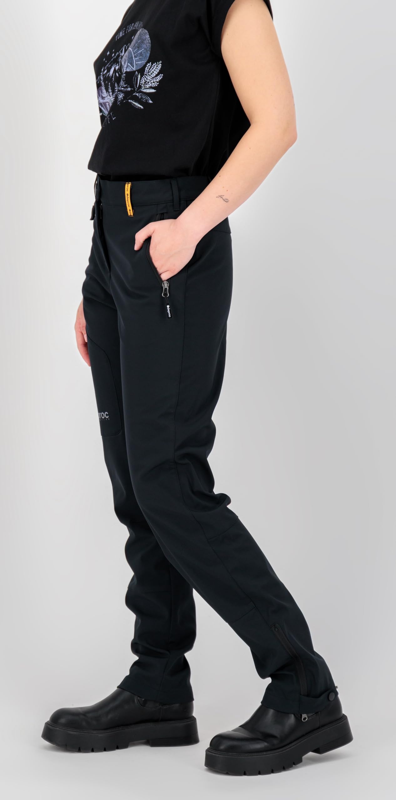 DEPROC-Active Damskie spodnie softshellowe, outdoorowe, trekkingowe, wodoszczelne, Sterling Ii Wmn