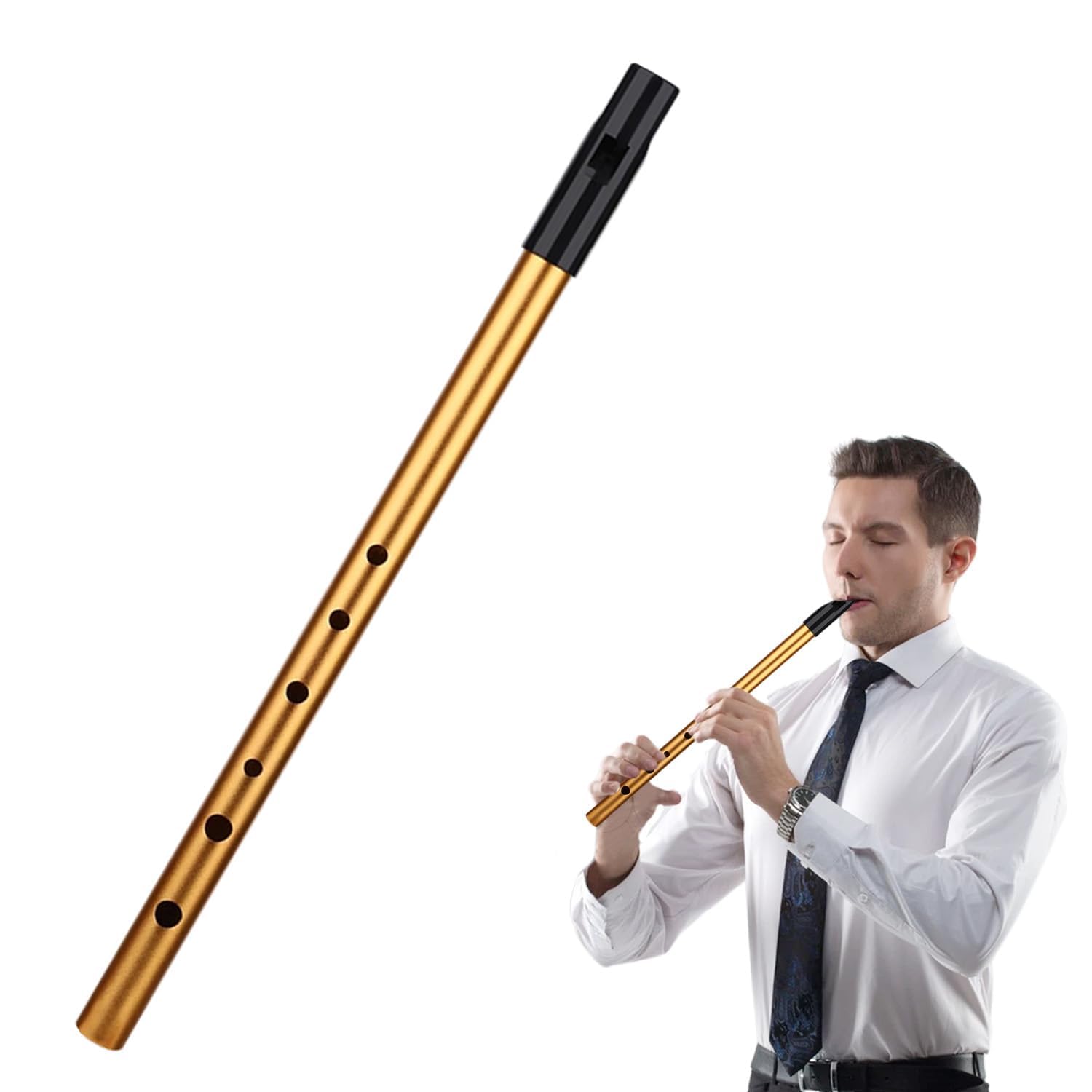 Tin Whistles, Penny Whistle Six-Hole Tin Whistle D, D-Shaped Instrument Tool, D Tin Whistle, Tin Whistle For Beginners, For Band Performance For Beginners Intermediates & Experts