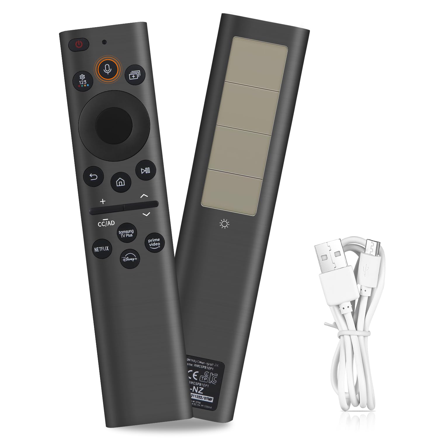 Rechargeable Solar Remote for Samsung Frame Smart TV, Solarcell, USB-C Fast Char