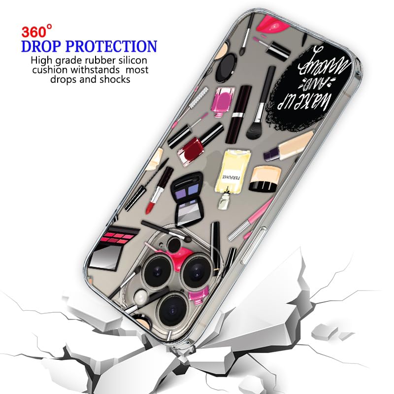Image of Amazon Brand - Solimo UV Printed Soft Flexible Transparent Back Cover for Apple iPhone 15 Pro - D1244
