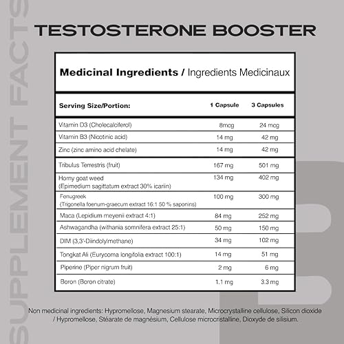 Miniatura 8 de Potenciador de testosterona para hombres bloqueador de estrógenos complementa la energía natural la fuerza y la resistencia el crecimiento muscular