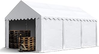 TOOLPORT Storage tent 4x6 m PVC 700 N waterproof shelter white