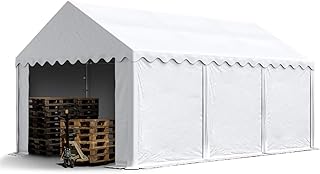 TOOLPORT Lagerzelt 3x6 m Zelthalle Unterstand Weidezelt PVC Plane 700 N wasserdicht in weiß