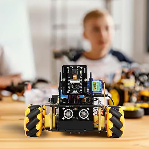 Miniatura 2 de Kit de robot con cámara de 3 MP, kit de robótica para niños de 8 a 12 años, 12 a 16 años, compatible con Arduino y Scratch, aplicación y control