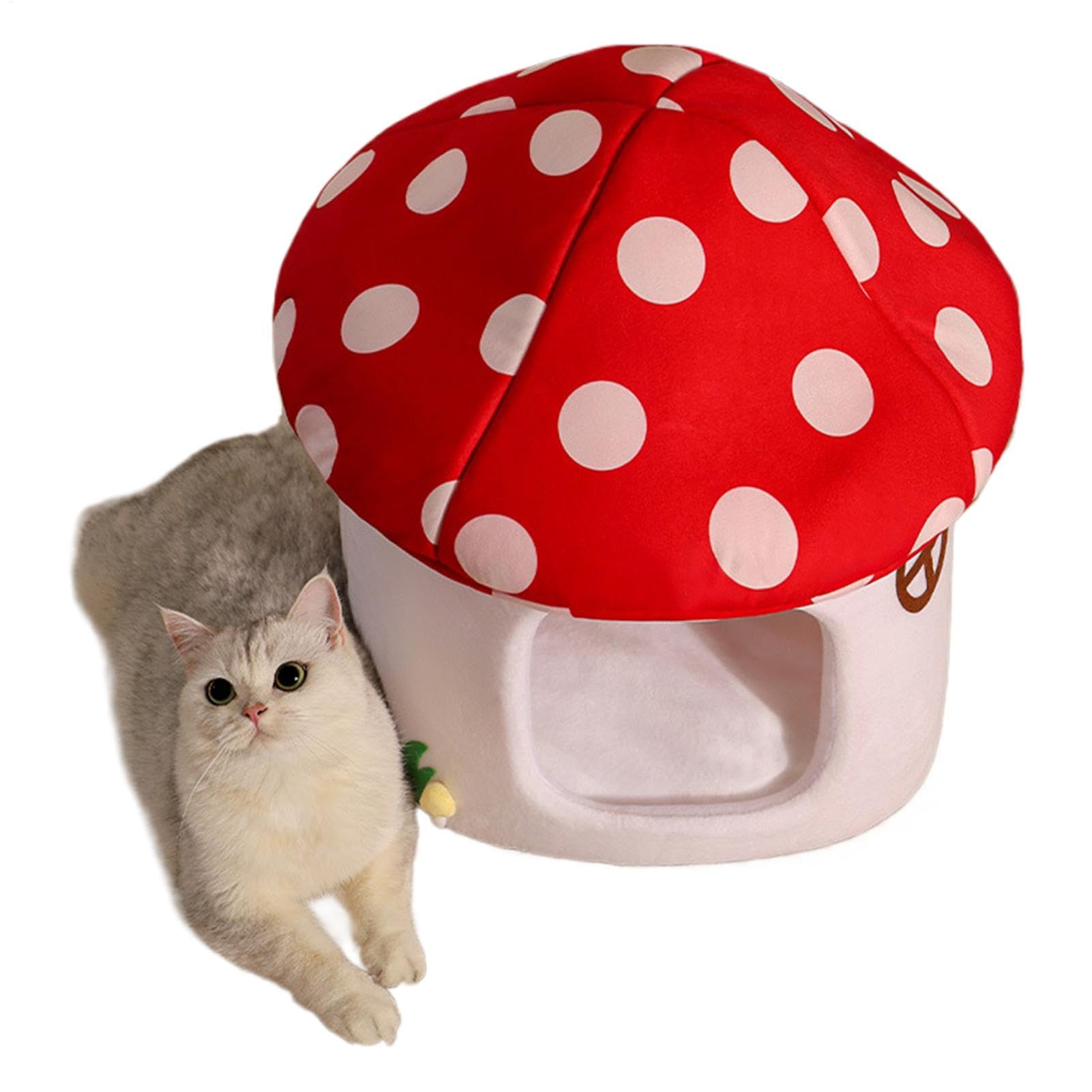 Cuccia per animali domestici Caldo Nido della Grotta - Letto per Gatti Cave, Accogliente Letto per Animali Domestici Caldo Nido Grotta | Letto per Gatti Mezzo Chiuso Casa per Cuccioli Lavabile | Tenda Accogliente Interno Piccoli Cani Gatti
