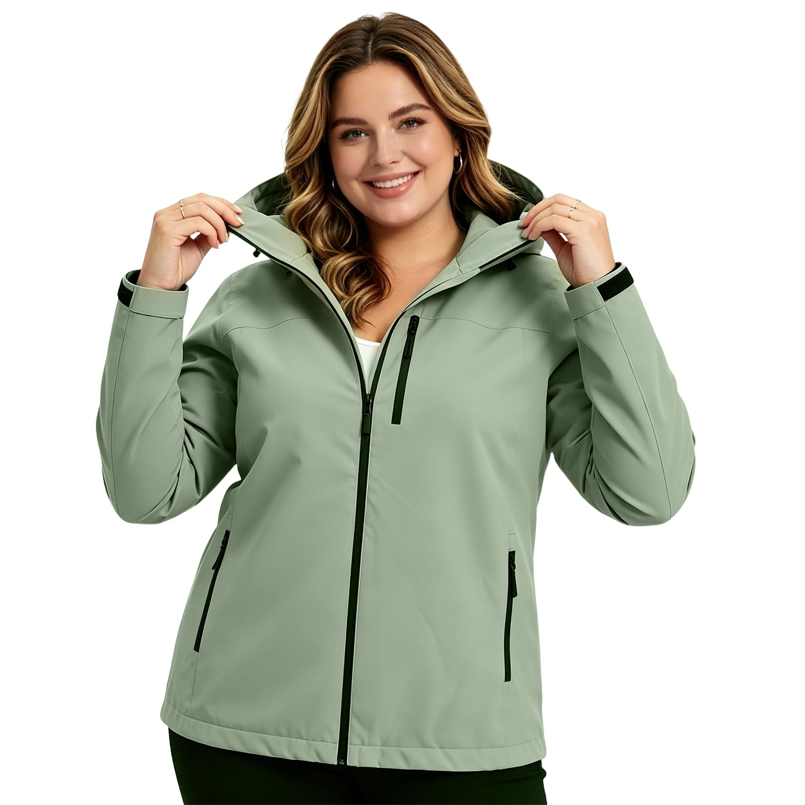Veste Imperméable Femme Coupe Vent Femme Impermeable Veste de pluie avec capuche pour le cyclisme camping alpinisme, la randonnée et l'escalade