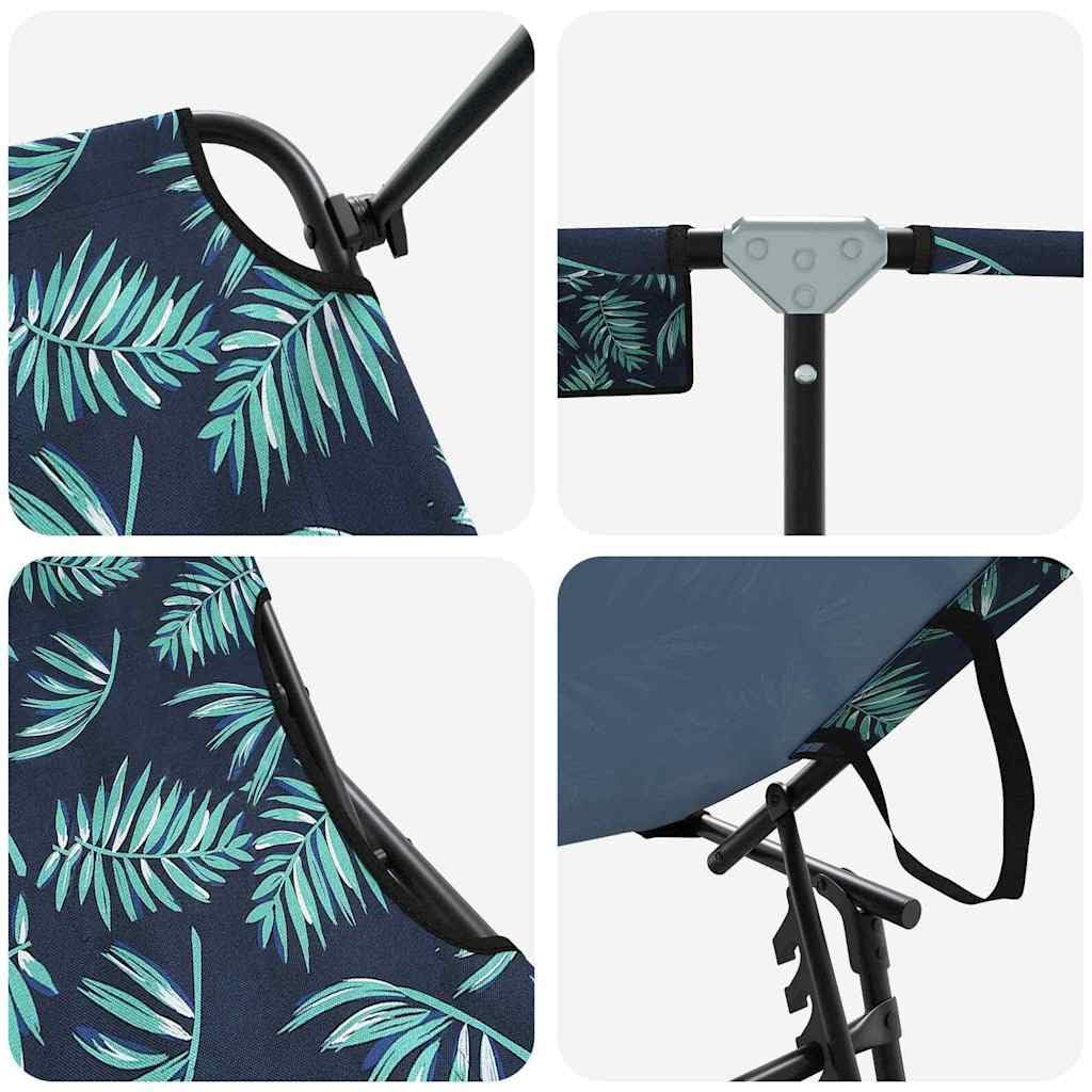 Klappbare Gartenliege Mehrfarbig 190 x 57 x 81 cm Oxford Material Verstellbare Rückenlehne für Relaxen im Garten Terrasse Balkon Strand Camping Outdoor Nutzung