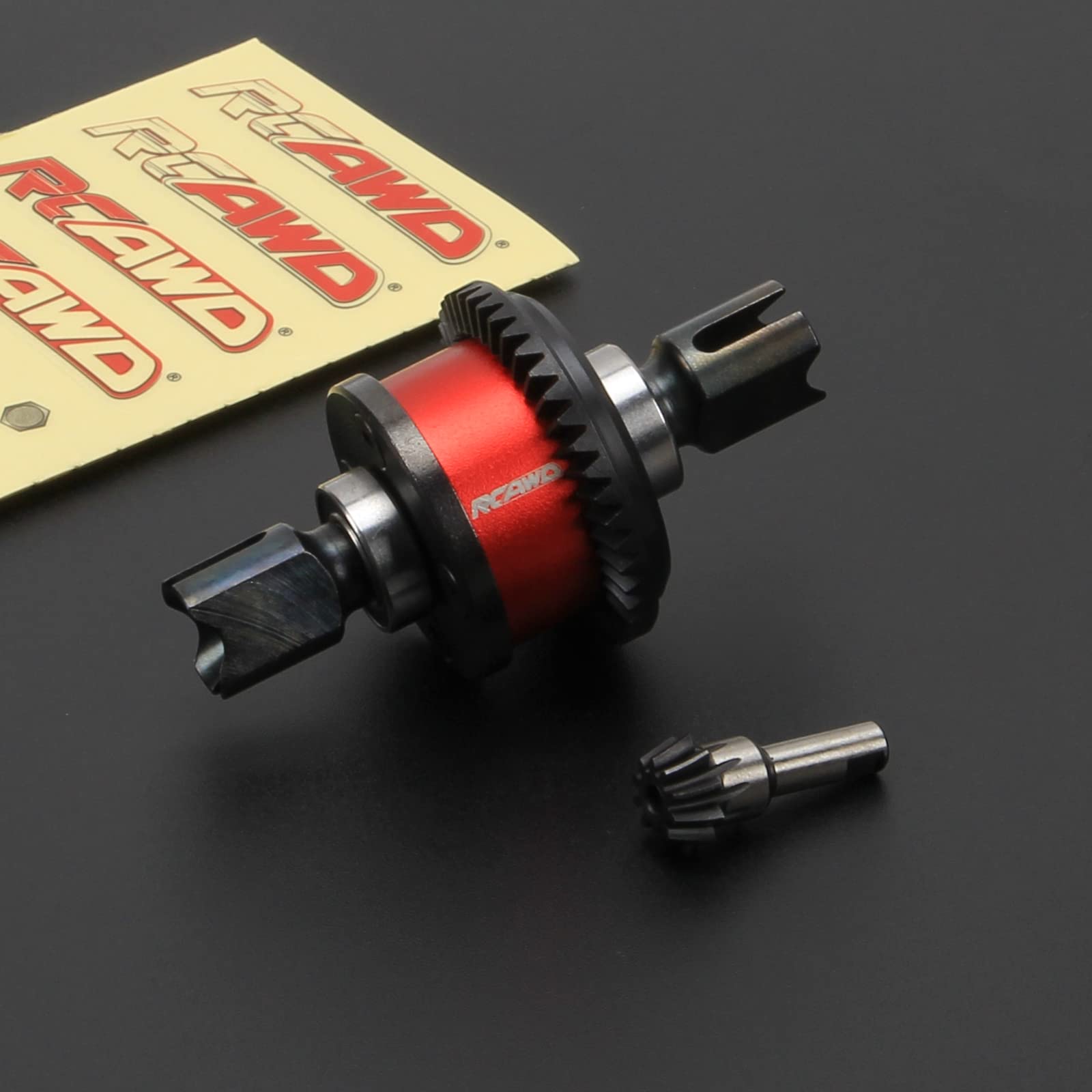 RCAWD Nouveau pignon interne EXB différentiel avant arrière 43T et 13T engrenage d'entrée 1 jeu pour Arrma 1/7 Felony Infraction Mojave 6S BLX Diff Gear 1/8 Typhon Talion Outcast EXB Upgrades Part
