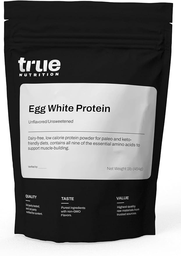 True Nutrition Egg White Protein Powder 24g NonGMO Egg