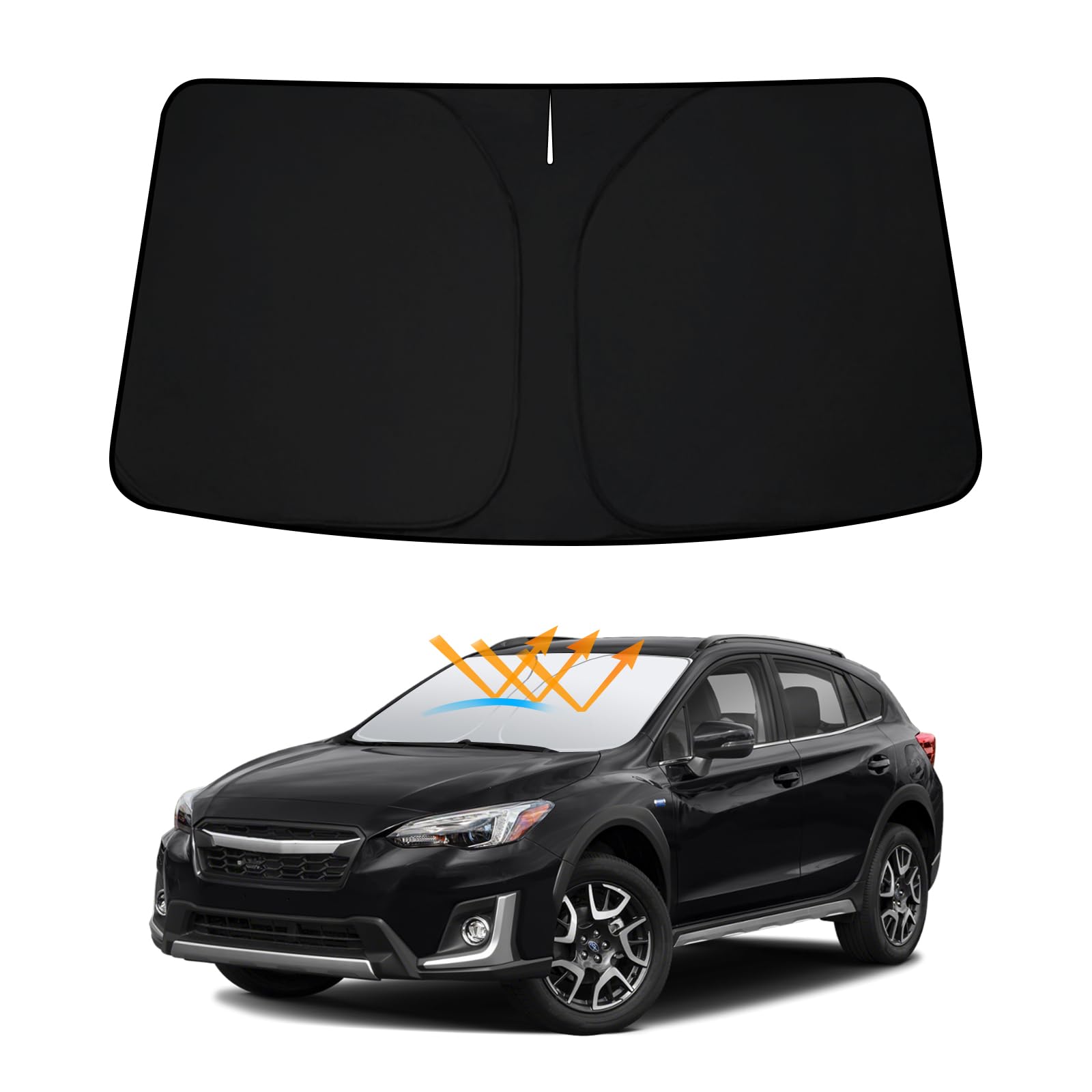 Windshield Sun Shade For Subaru Crosstrek 2018-2025 Double - View #3