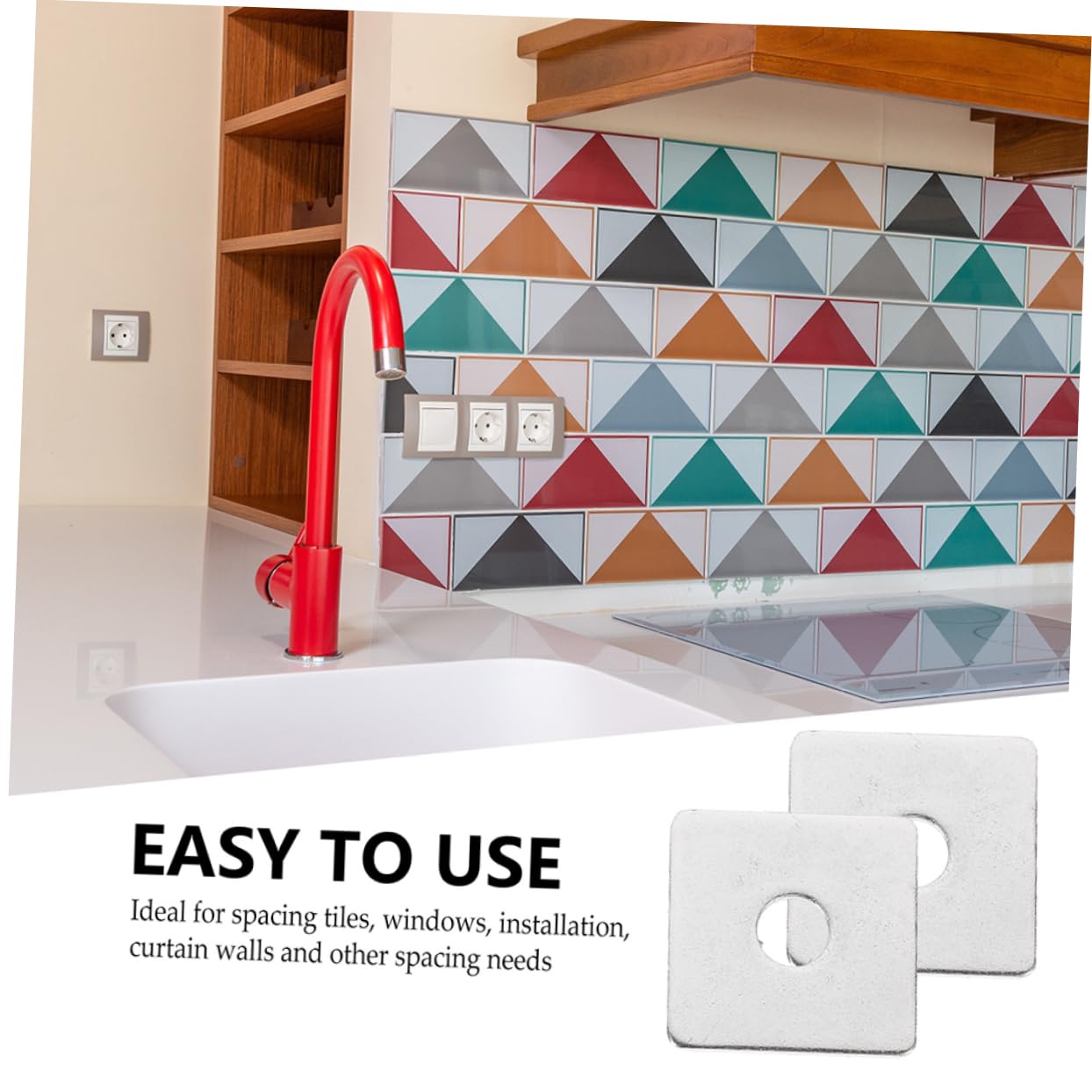 NAMOARLY 2sets Industrial Square Washers Flat Washers for Bolts Stainless Steel Plate Fasteners 10pcs*2