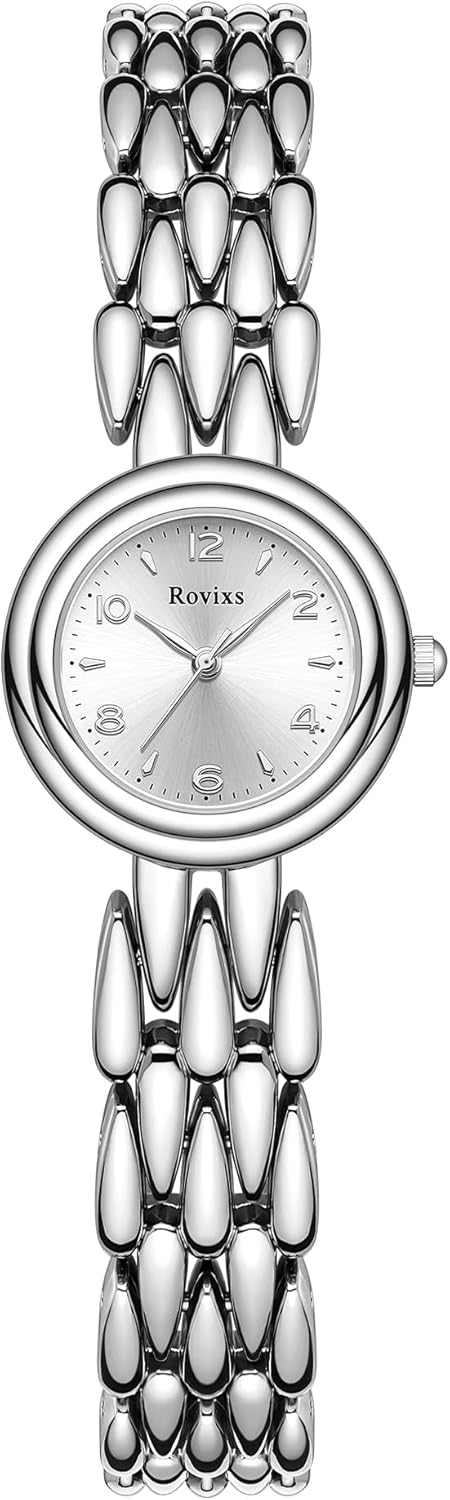 Small Elegant Womens Quartz Watch, Japanese Movement, Classic Vintage Ladies Dress Watch, Water Resistant, Adjustable Bracelet with Tool - Image 2