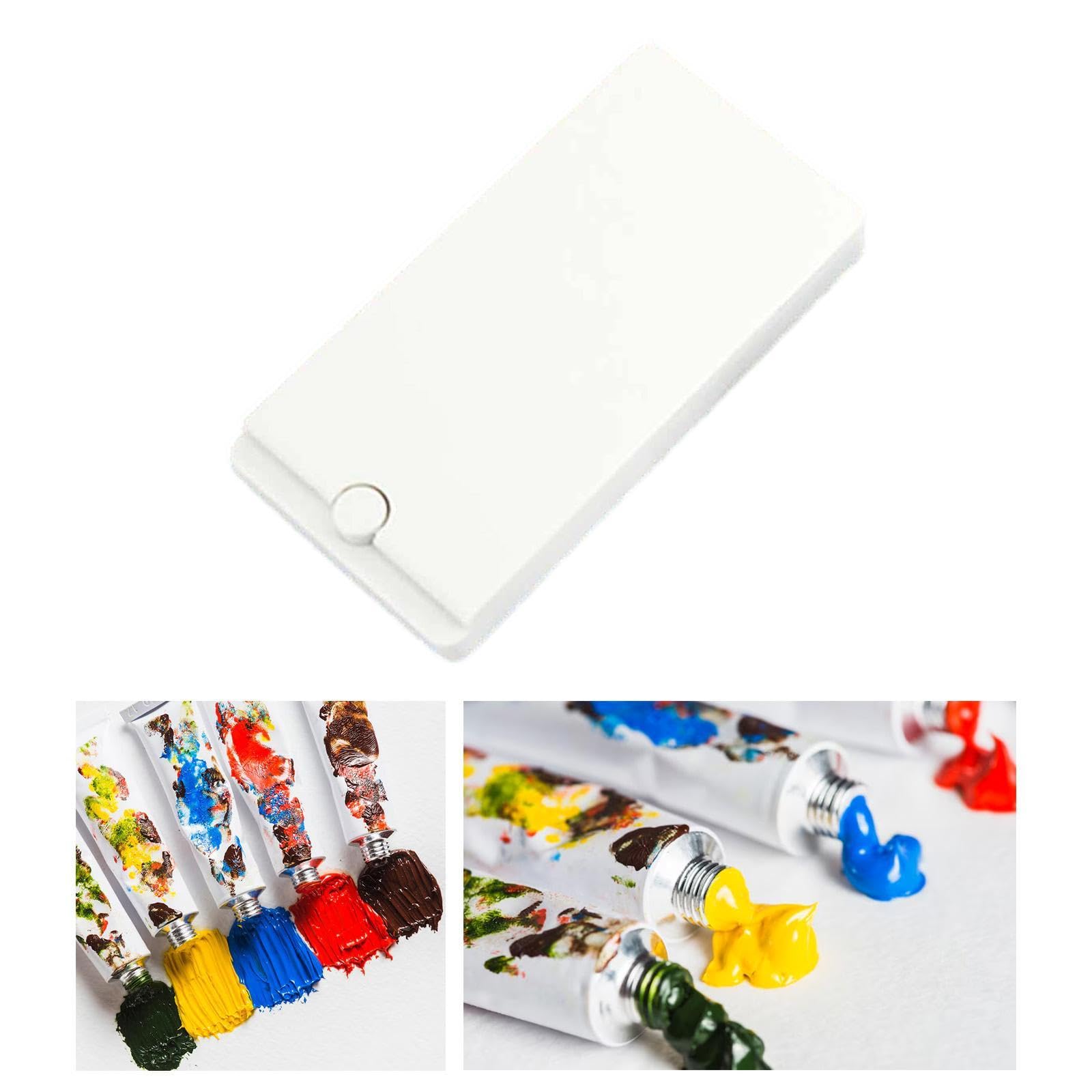 Fancyes Watercolor Palette Watercolor Tray Half Pans Rotating 28 Compartments Travel Paint Palette for Color Mixing Oil Painting, White