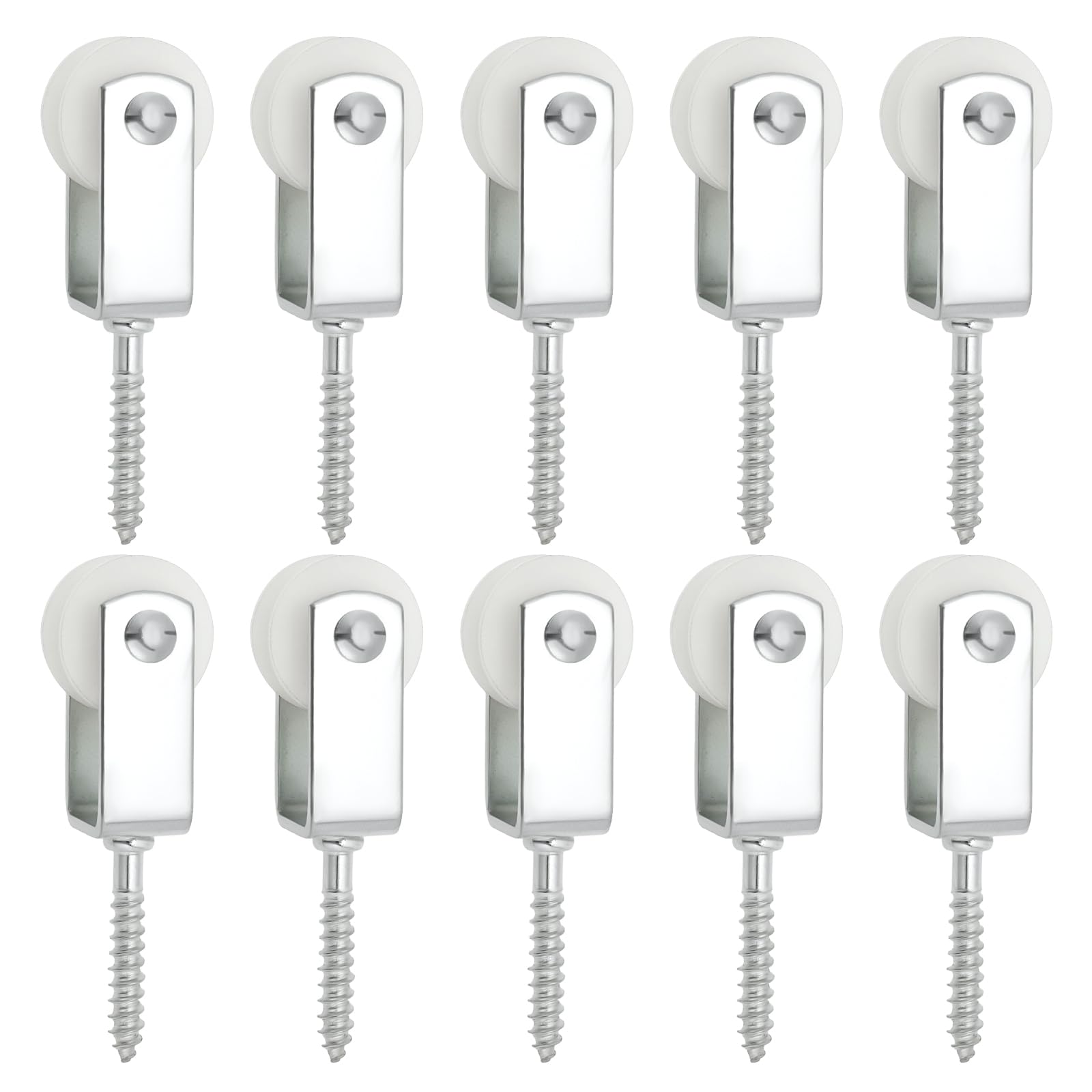 Create idea 10Pcs 25mm Pulley Rope Nylon Hanging Pulleys Clothesline Pulleys for Indoor Patios Balconies Rooftop Walls Installations 38x6mm