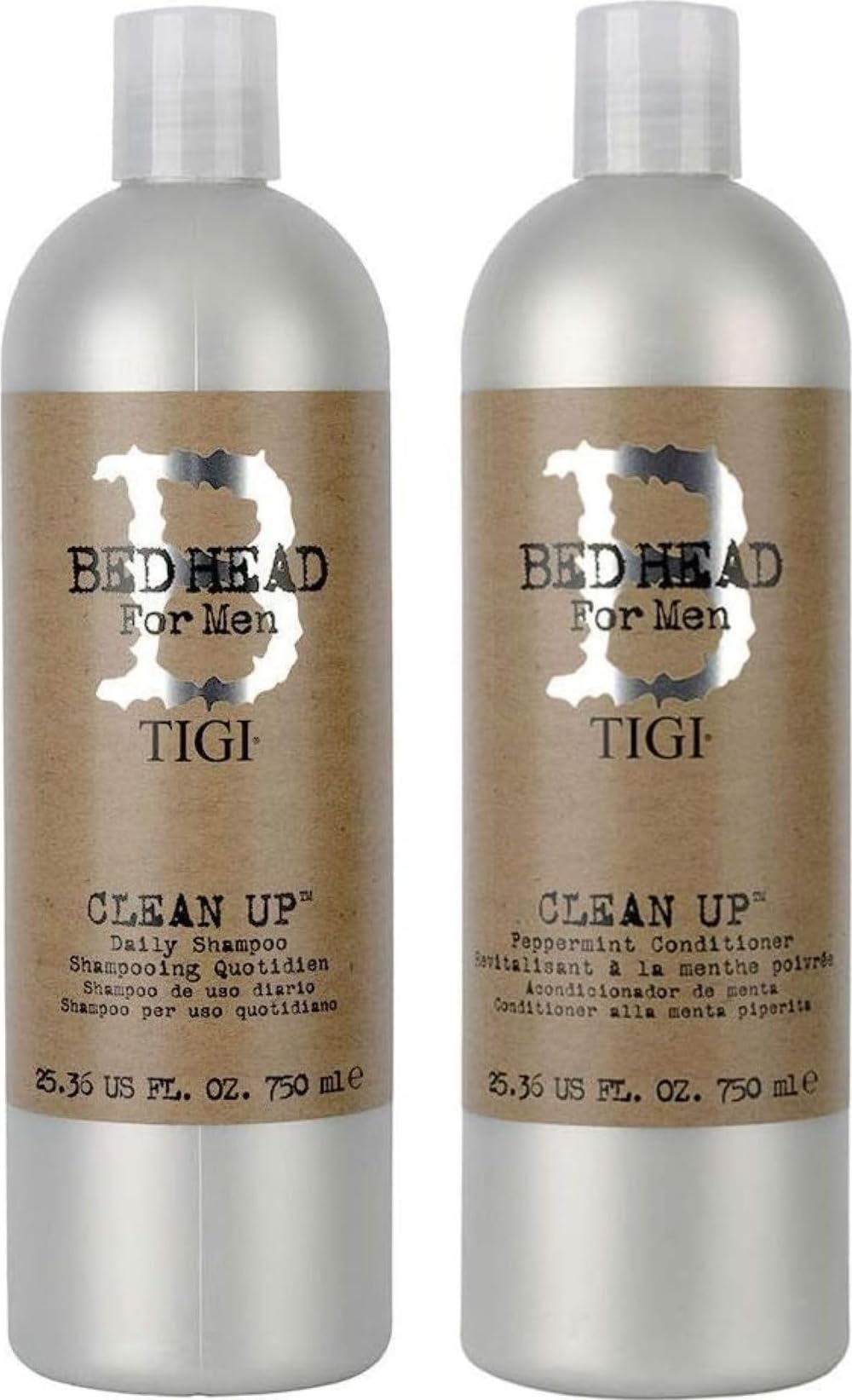 Bed Head By Tigi Unisex White 'Shampoo & Conditioner' Clean It Up Duo, 750Ml In