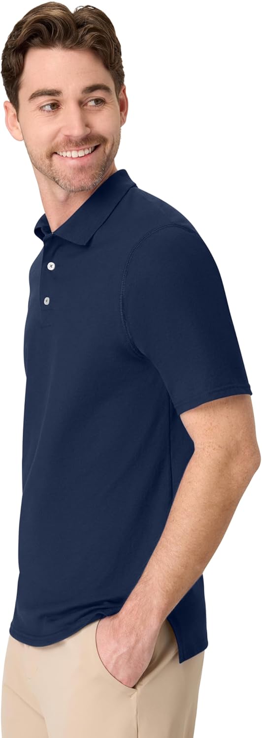 Hanes mens X-temp Performance Polo, Cotton Blend Sport Shirt for Men With Odor Control - Image 4
