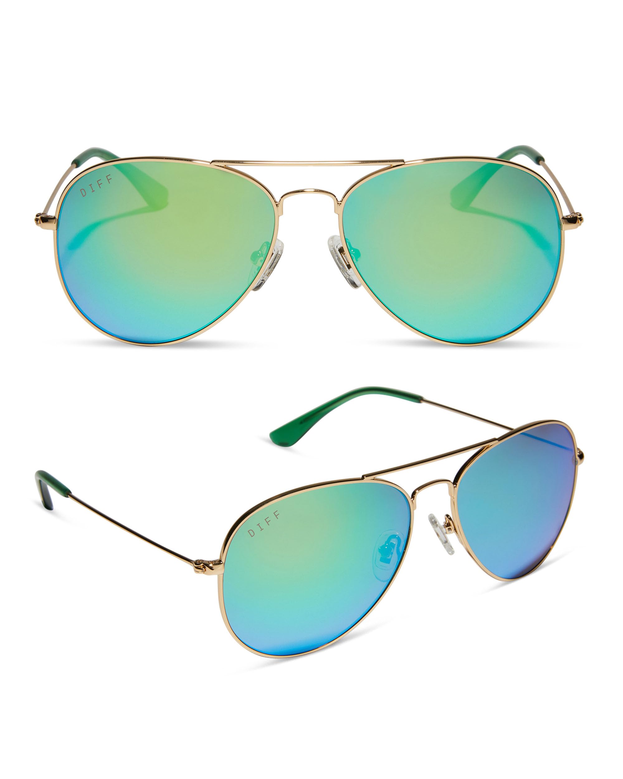 DIFF Cruz Designer retro styled aviator sunglasses for men and women UV400 Protection