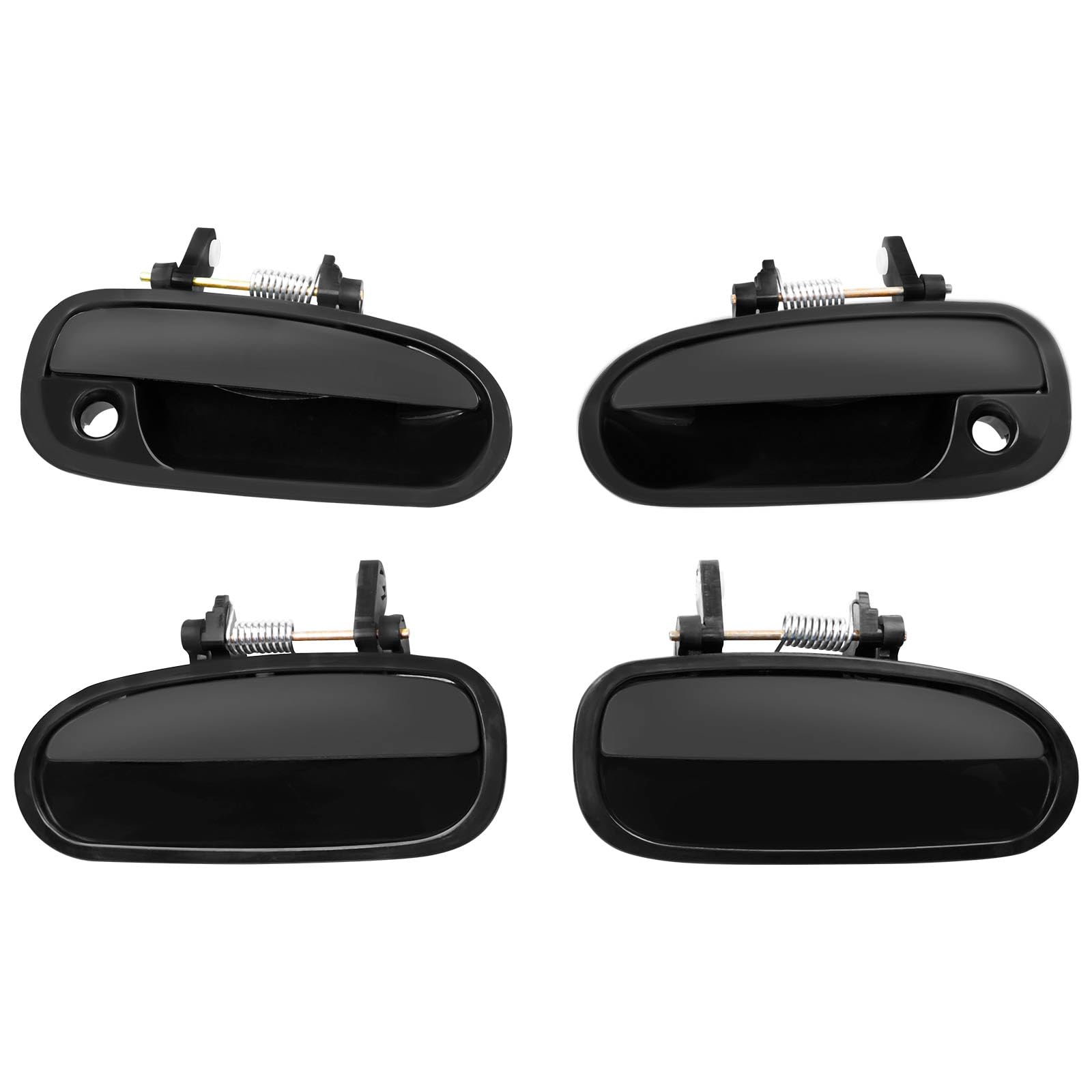 Photo 1 of Gledewen 4PCS Exterior Door Handle Front Rear Driver Side, Outside Left Right Passenger Handle, Compatible with 1996-2000 Honda Civic, Replaces# 72180S00004 72140S04003