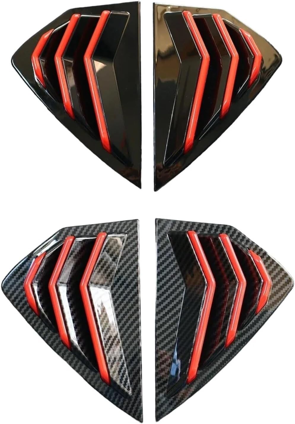 for Mazda 3 Axela Hatchback 2019 2020-2022 Car Rear Louver Window Side Shutter Cover Trim Sticker Vent Scoop ABS Carbon Fiber(Carbon)