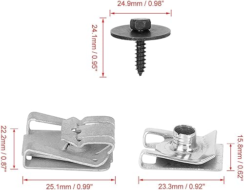 Miniatura 2 de X AUTOHAUX Clips de la bandeja inferior del motor tornillos debajo de los remaches del chapoteo de la cubierta para la clase W211 del Benz E