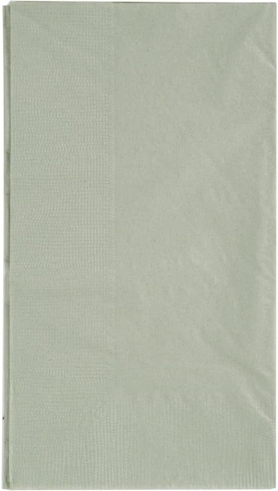 100 Pcs Sage Green Napkins Disposable 3 Ply Gold Dot Sage