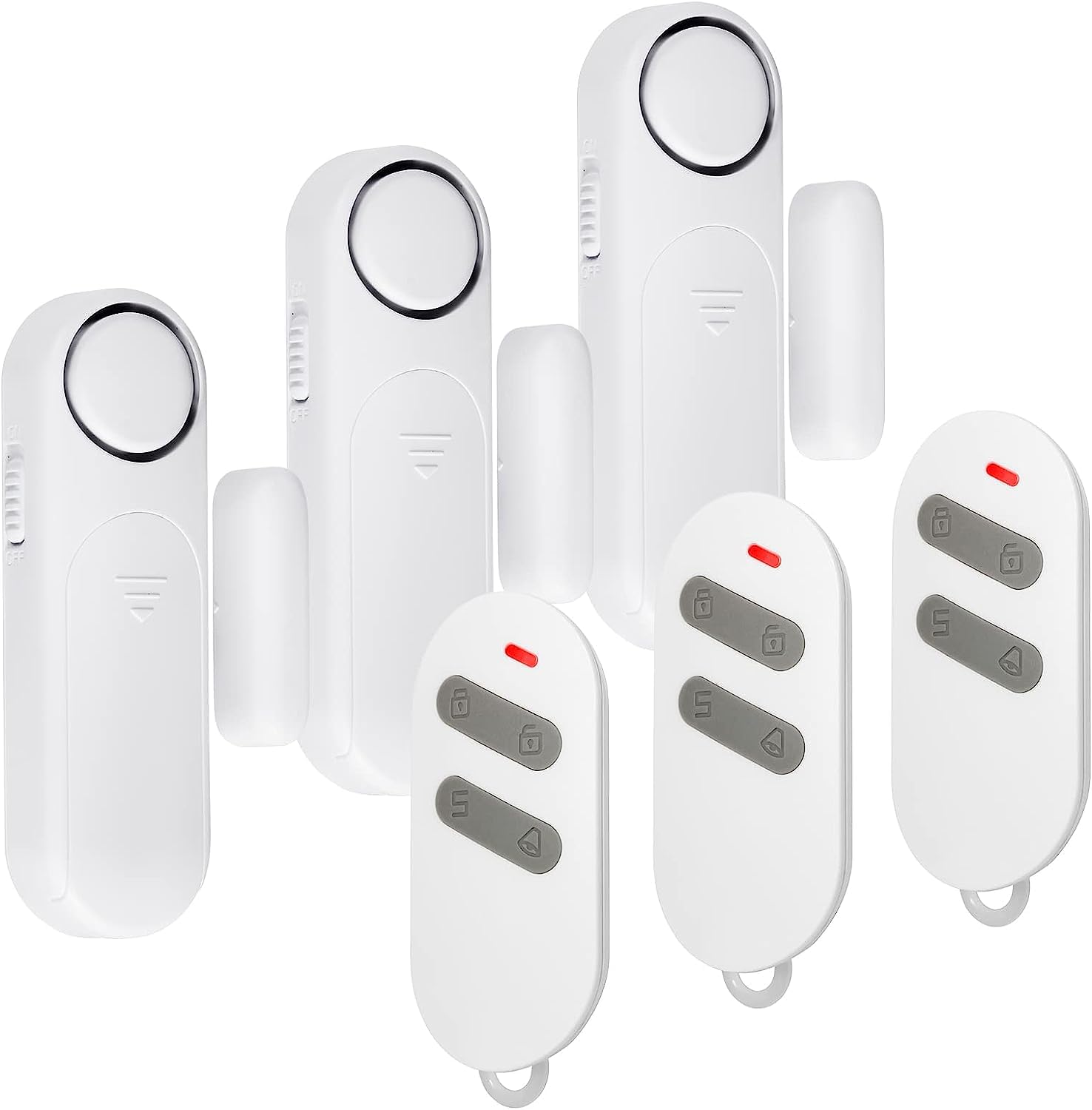 Door Alarm 120dB Door and Window Alarm Sensor 3 Modes Contact Sensor Alarm for Home and Kids Safety (3 Contact Sensor, 3 Remote Control)