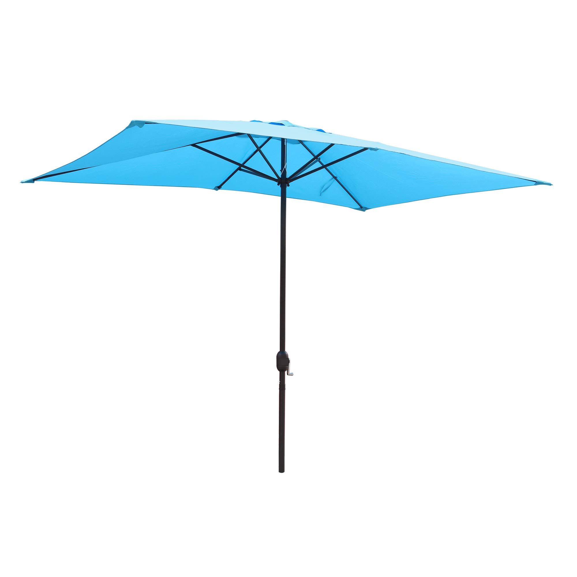 Amazon Com Abble Outdoor Patio Umbrella 10 Ft X 6 5 Ft Rectangular With Crank Weather Resistant Uv Protection Water Repellent 6 Sturdy Steel Ribs Outside Table Umbrella For Garden Deck Backyard Aqua