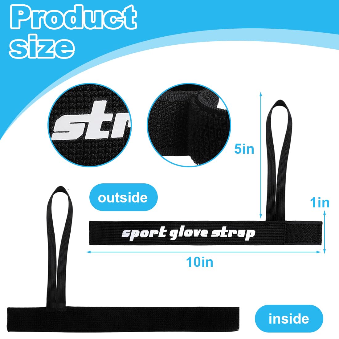 Lot de 4 sangles pour gants de ski avec sangle de sécurité en polyester, élastiques, design imprimé, accessoires de ski pour suspendre les gants