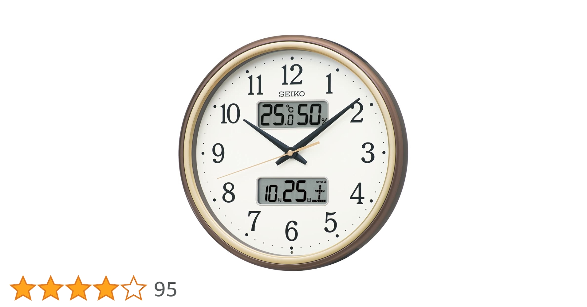 ⭐︎新品未使用 セイコー SEIKO 掛け時計 電波 温湿度 茶メタ KX275B Amazon.co.jp: 【メーカー延長保証2年対象】セイコークロック