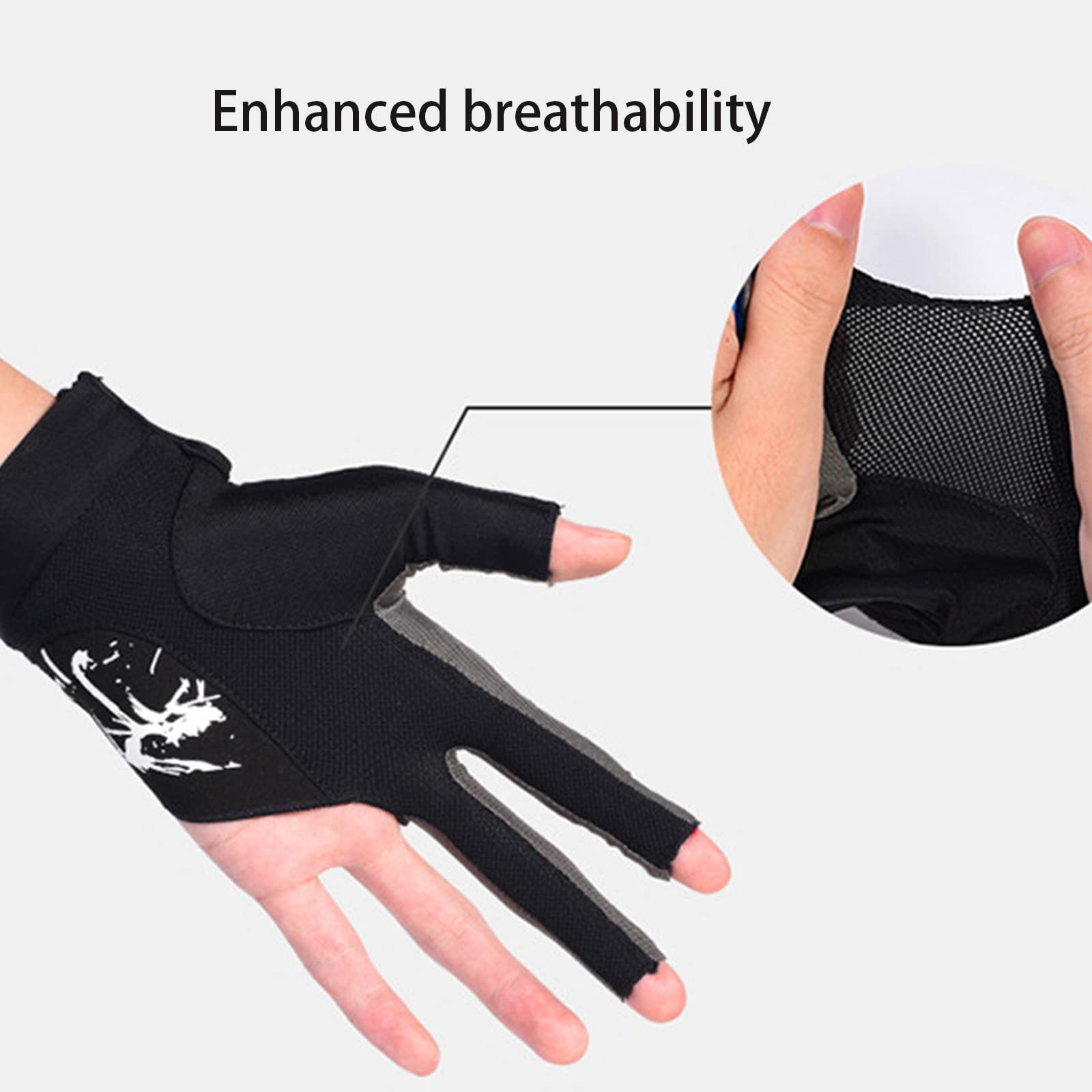 Lot De 6 Gants De Billard NHPY - Taille Unique 3 Doigts Pour Homme Et Femme