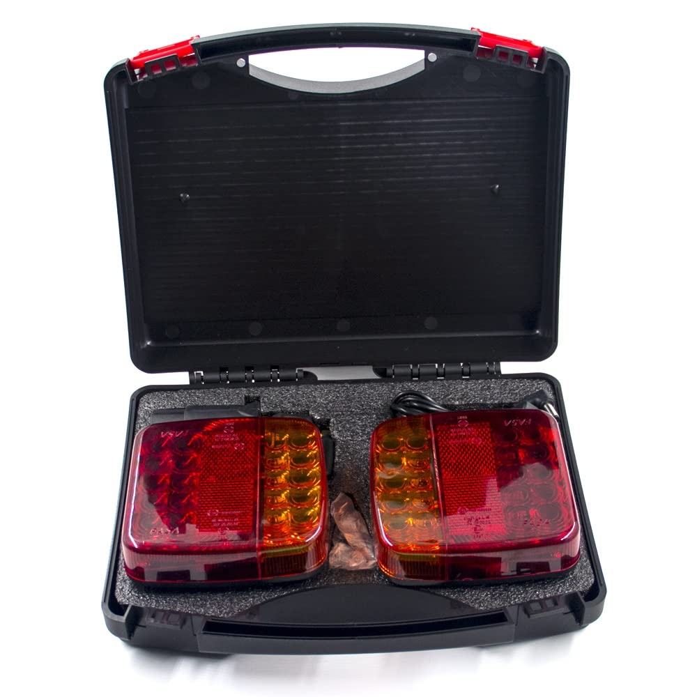 Luz Cola del Coche Luz Trasera LED Magnética Inalámbrica 12V Señal Advertencia Luz Freno para Caravanas Campistas Camiones Caravanas Piloto Trasero indicador Giro