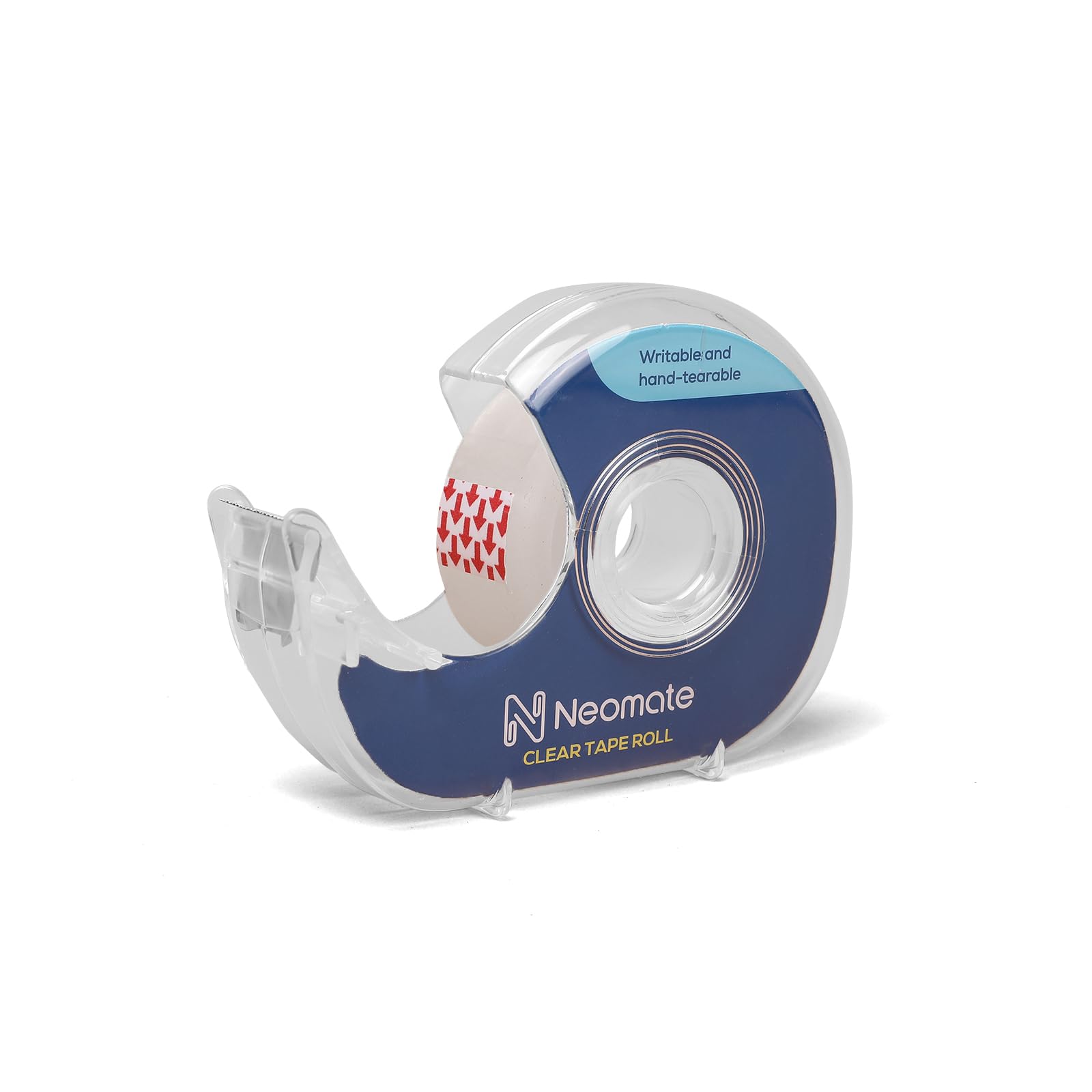 Neomate Magic Tape with Refillable Dispenser | 1.9cm x 25.4m | Transparent, Writable, Hand-Tearable Tape for School Projects, Home & Office Use