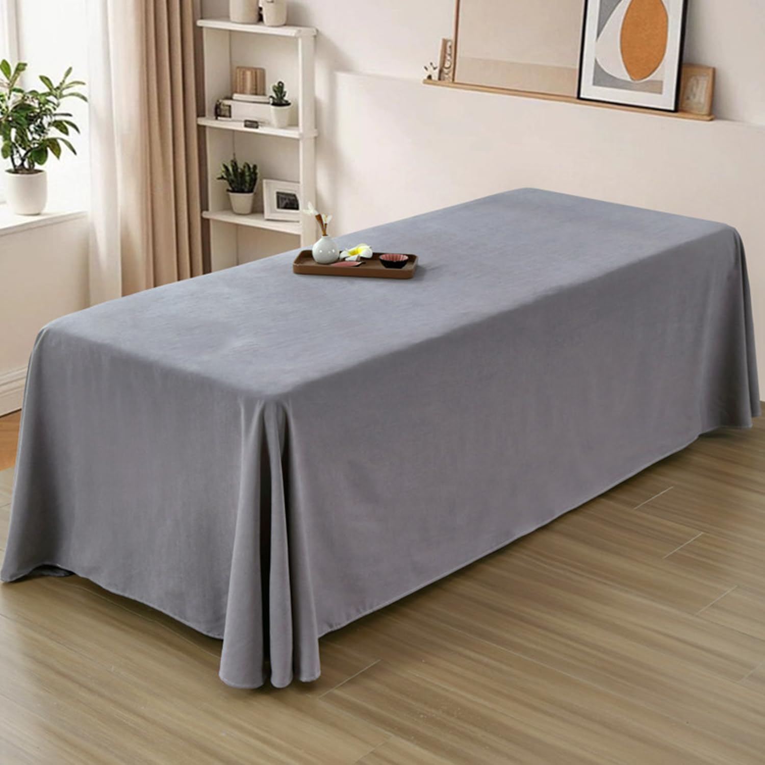 LDLCYCN Spa Bed Skirt With/Without Hole Massage Table Bed Sheet for Beauty Salon
