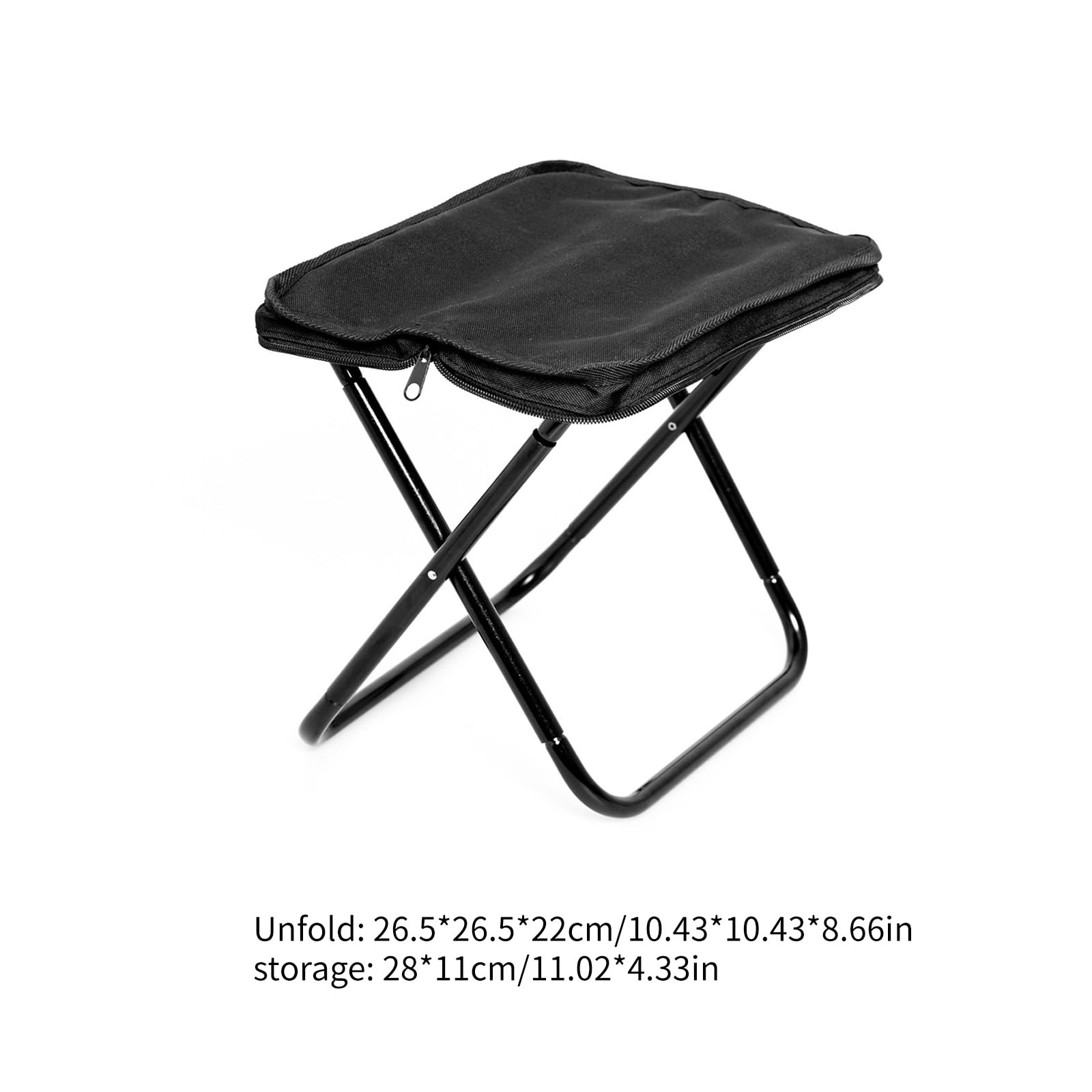 Tabouret De Camping Pliable Portable Léger - Avec Sac De Rangement - Pour Randonnée, Pêche, Plage, Jardin - Kaki