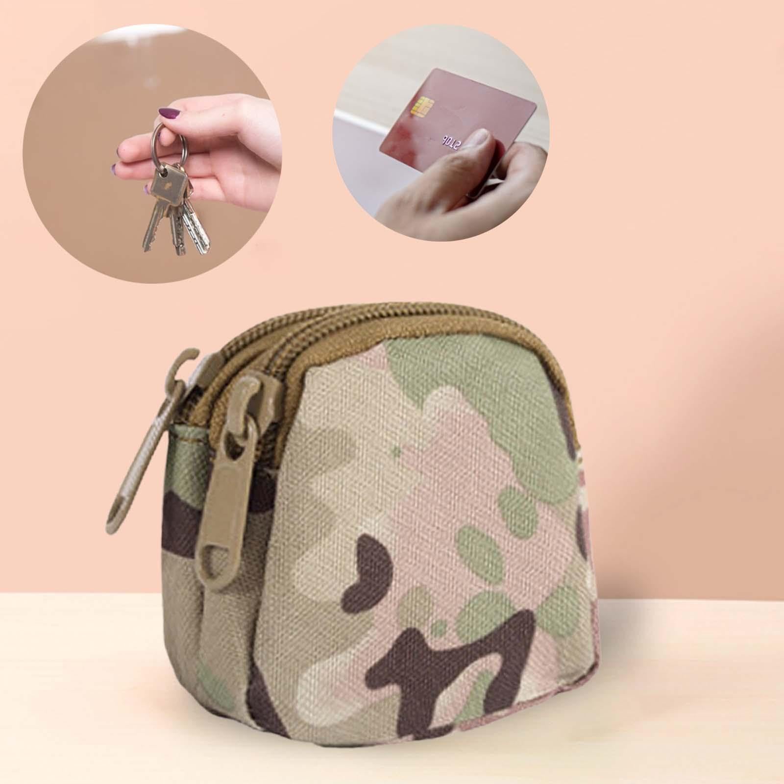 Amazon.co.jp: LOL-FUN  ミニコインポーチ小銭ホルダー、男性用アウトドアウォレットナイロンウエストバッグ、多機能小銭入れキャッシュホルダーマネーポーチ、小銭バッグ, CP迷彩  : ファッション