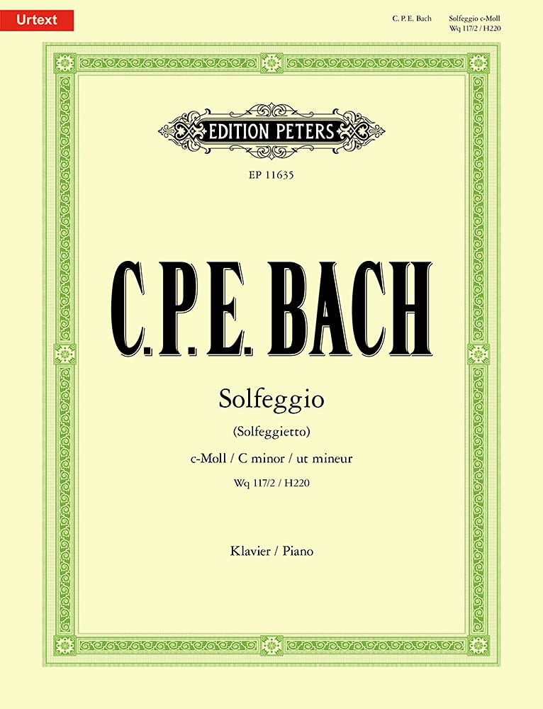 C.P.E. Bach: Solfeggio (Solfeggietto) (Piano Solo) (EP11635): Partitur für Klavier (Edition Peters)