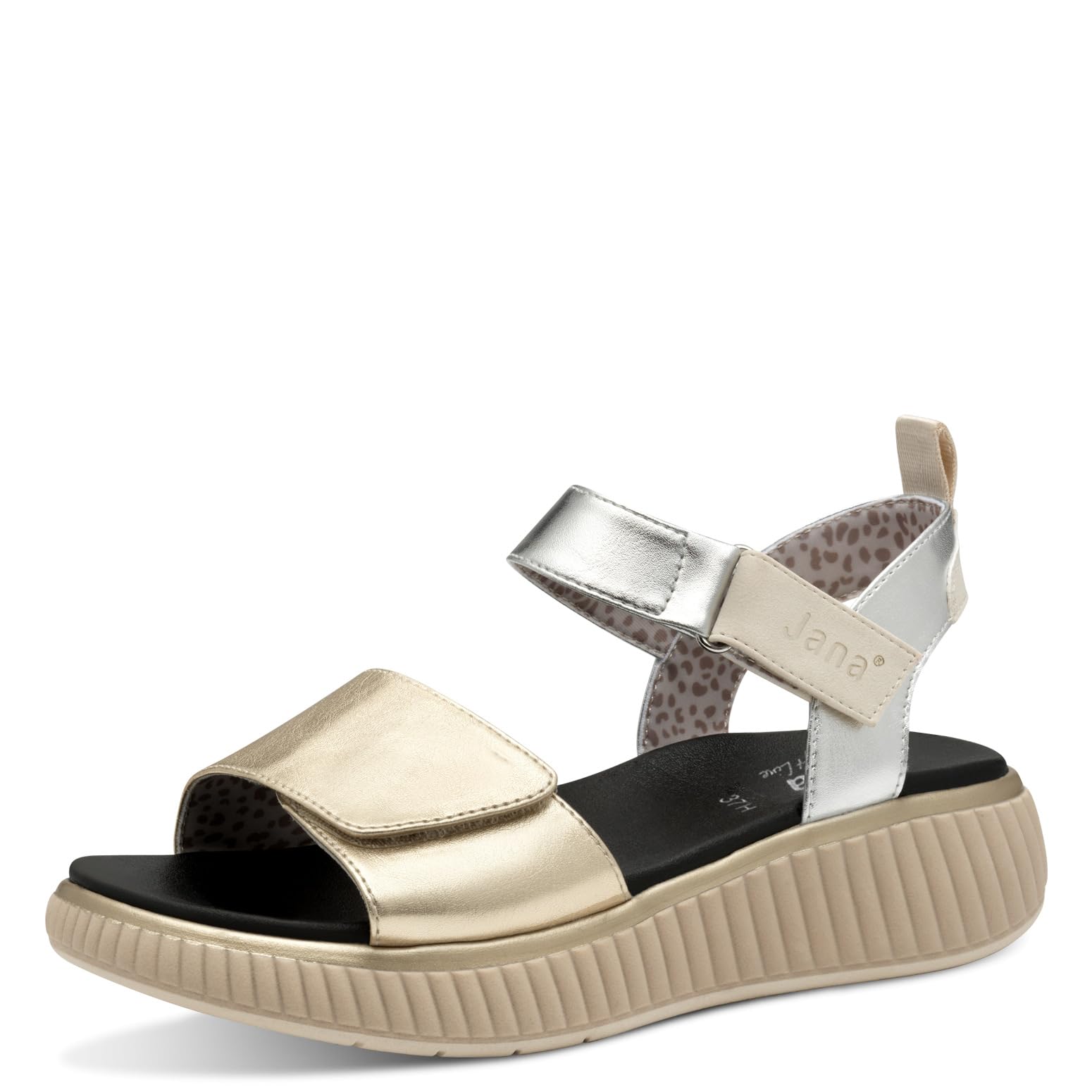 Jana Damen Sandalen flach mit Chunky-Sohle Vegan
