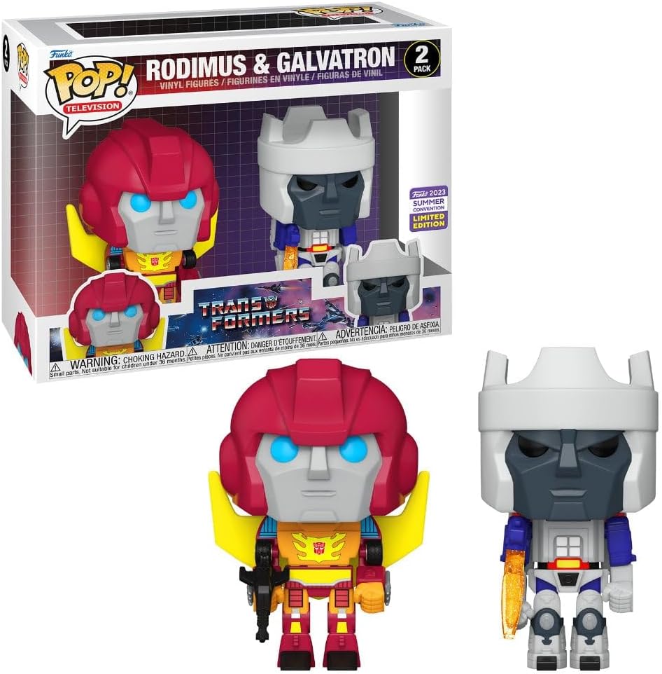 SDCC 2023 (Shared): Transformers POP! RODIMUS & GALVATRON 2-Pack