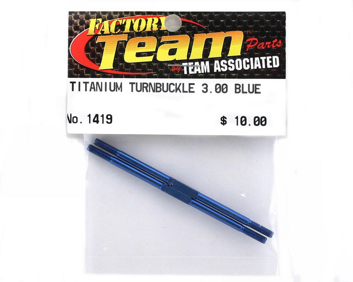 Team Associated 1419 FT Titanium Turnbuckles 3.0 GT2 Vehicle Part (2 Piece), Blue